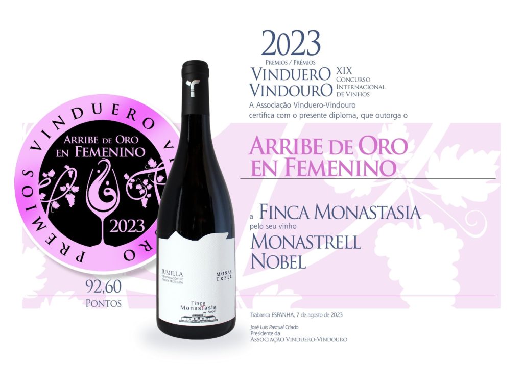 diploma 2023 arribe de oro femenino ribera del duero monastrell